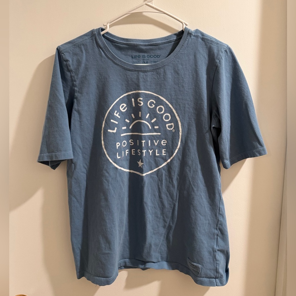 Life Is Good Positive Lifestyle Tee in Blue